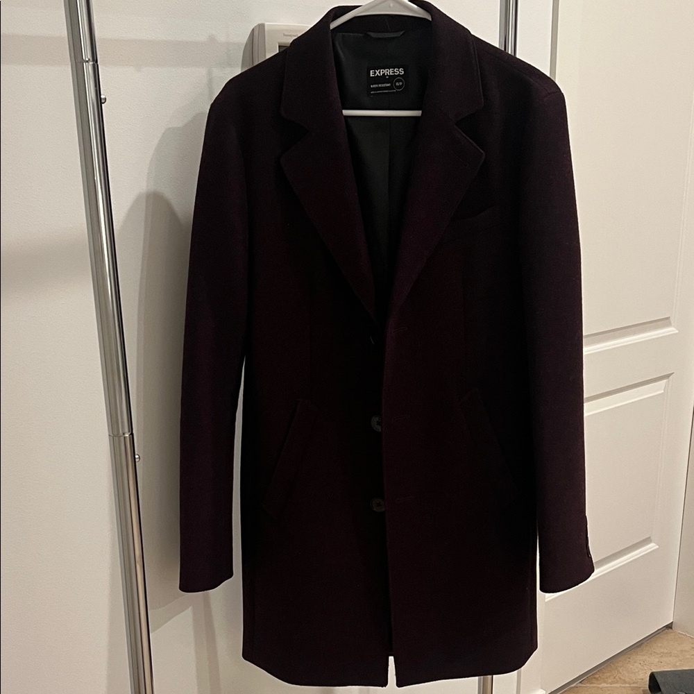 Express Men's Deep Purple Trench Coat